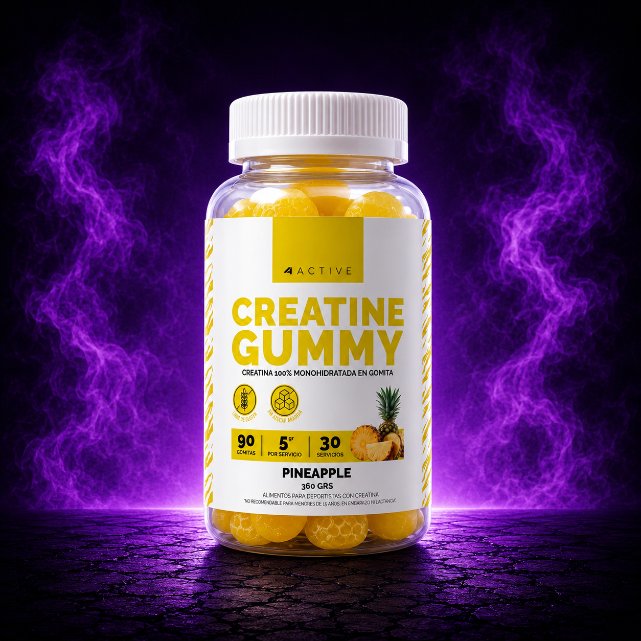 4Active Creatine Gummy | 30 Servicios (90 Gomitas)