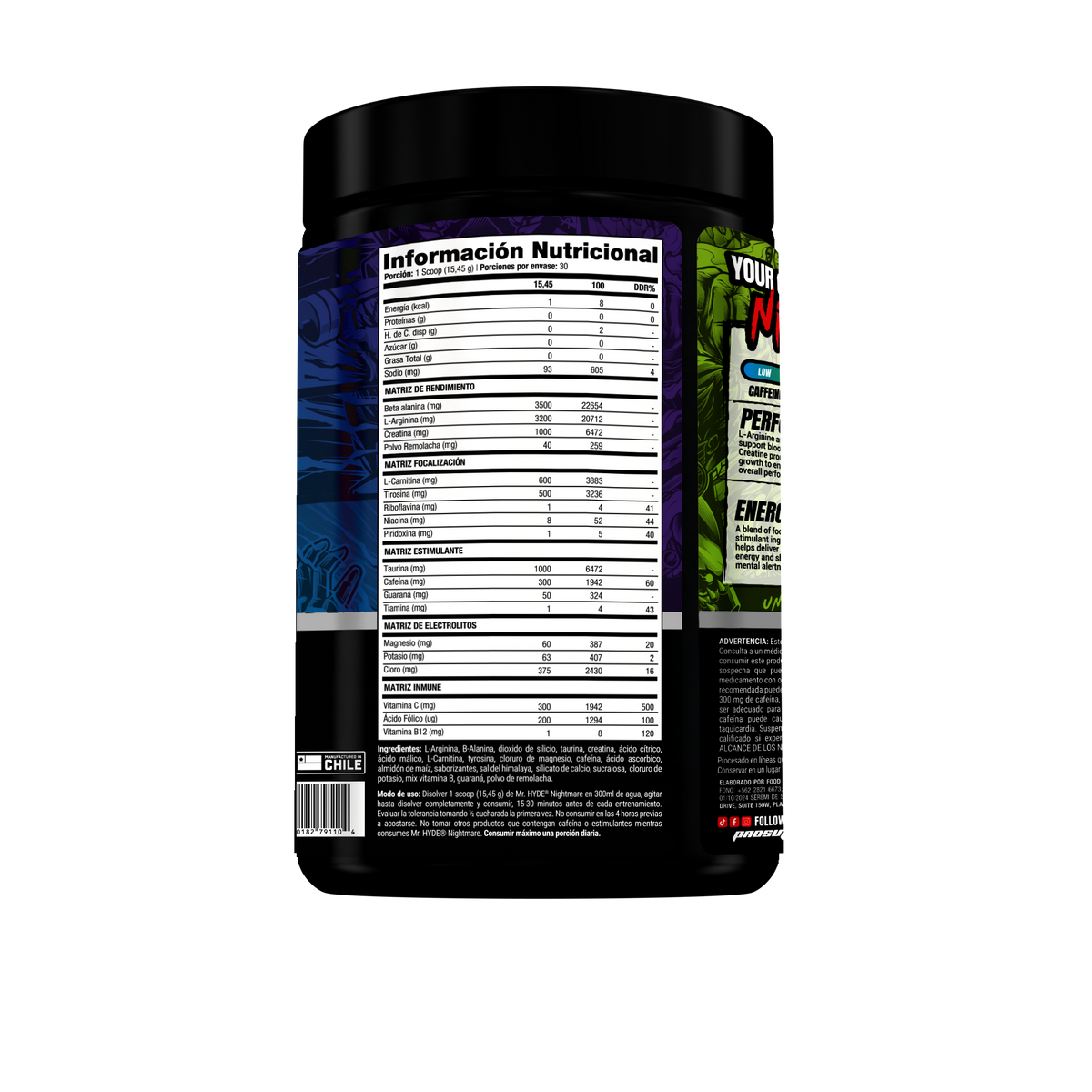 Mr Hyde Nightmare Pre Workout | 30 Servicios