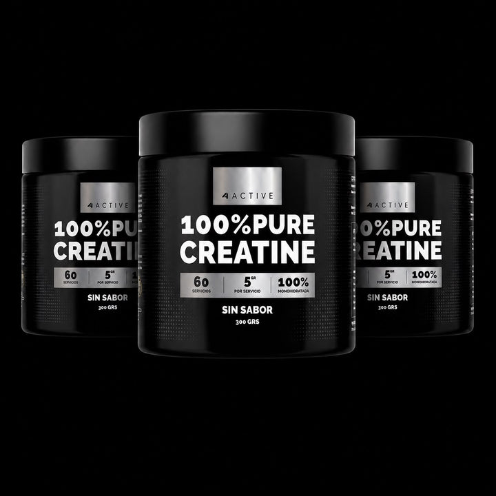 Pack 3 Creatinas 4active Monohidratada | 300g c/u