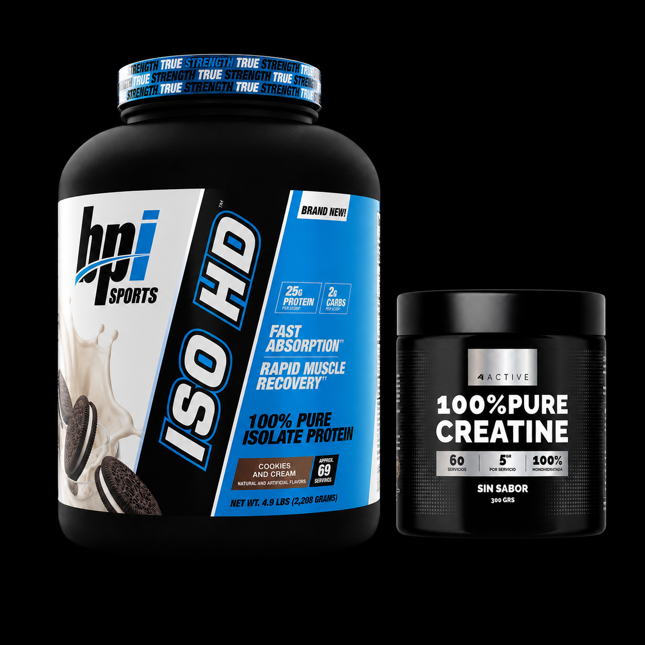 Pack Proteína Isolada BPI + Creatina 4Active | Shaker De Regalo