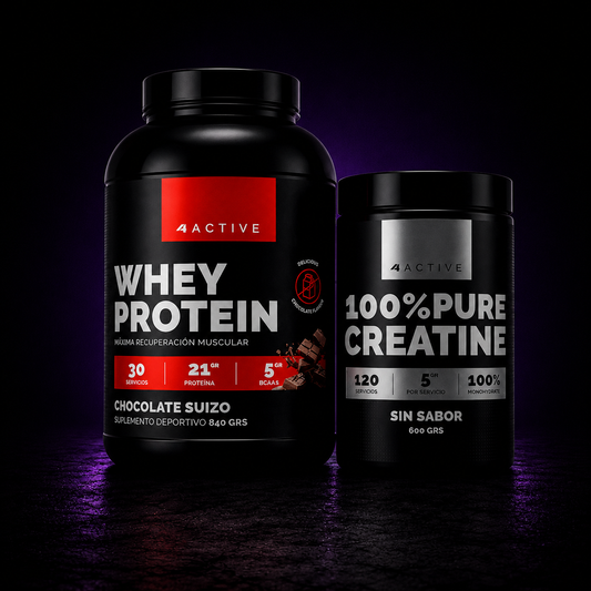 Pack Proteína + Creatina 4Active | Shaker de regalo