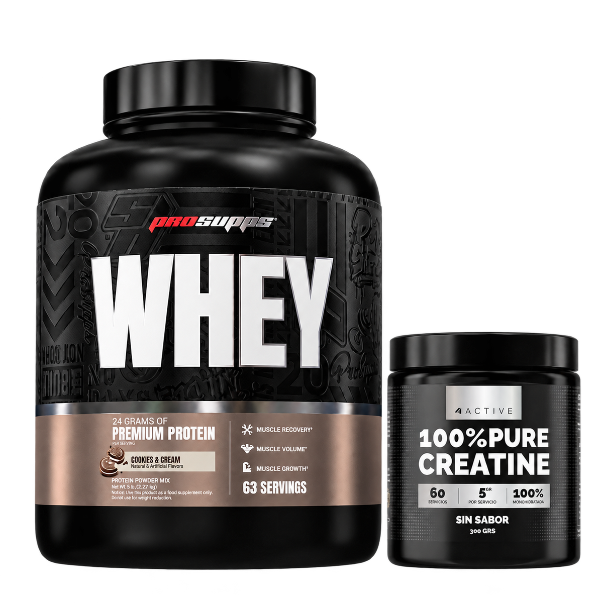 Pack Proteína ProSupps + Creatina 4Active | 62/60 Servicios