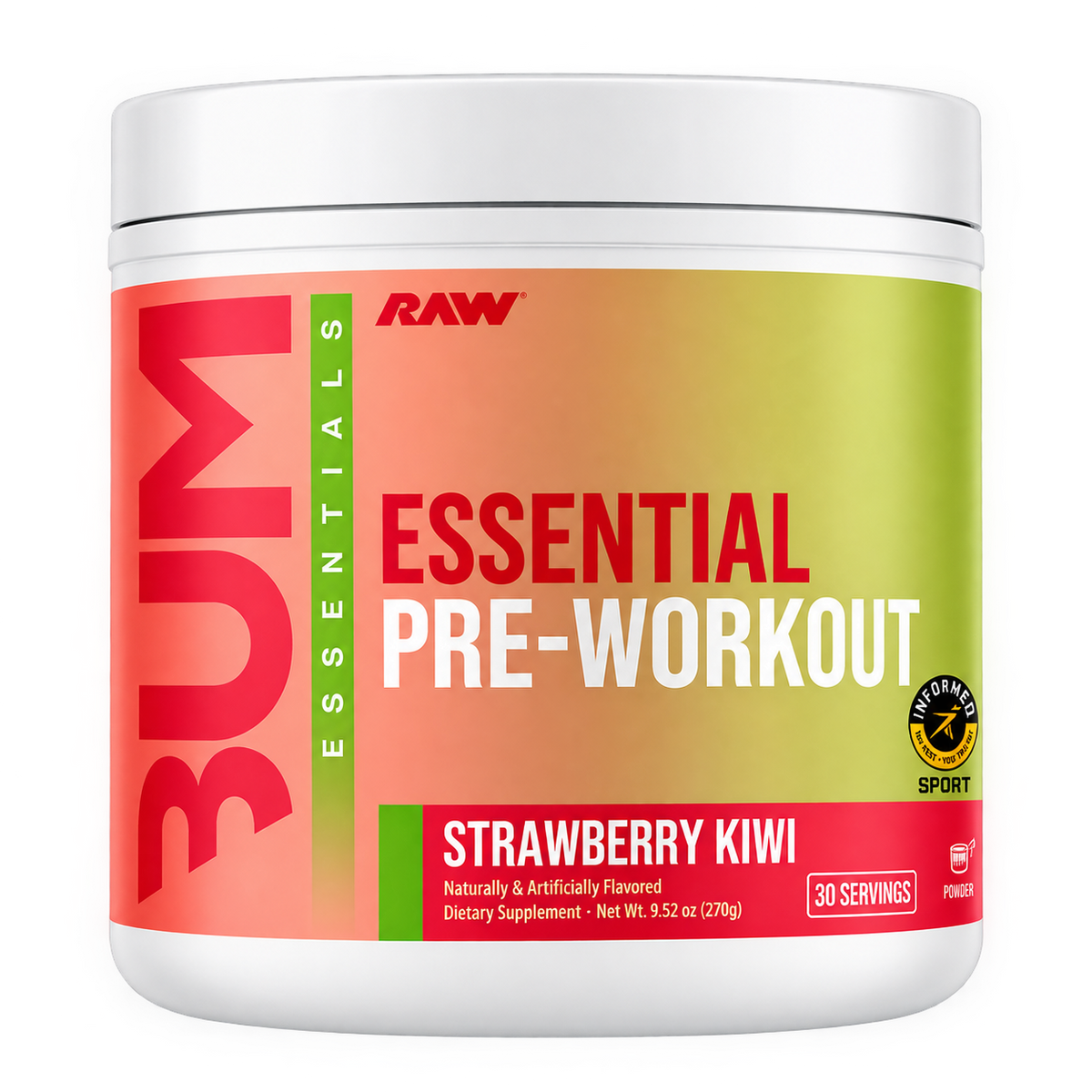 CBUM Essential Pre Workout | Raw Nutrition | 30 Servicios