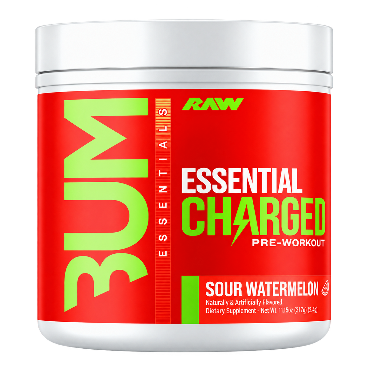 CBUM Charged Essential Pre Workout | Raw Nutrition | 30 Servicios
