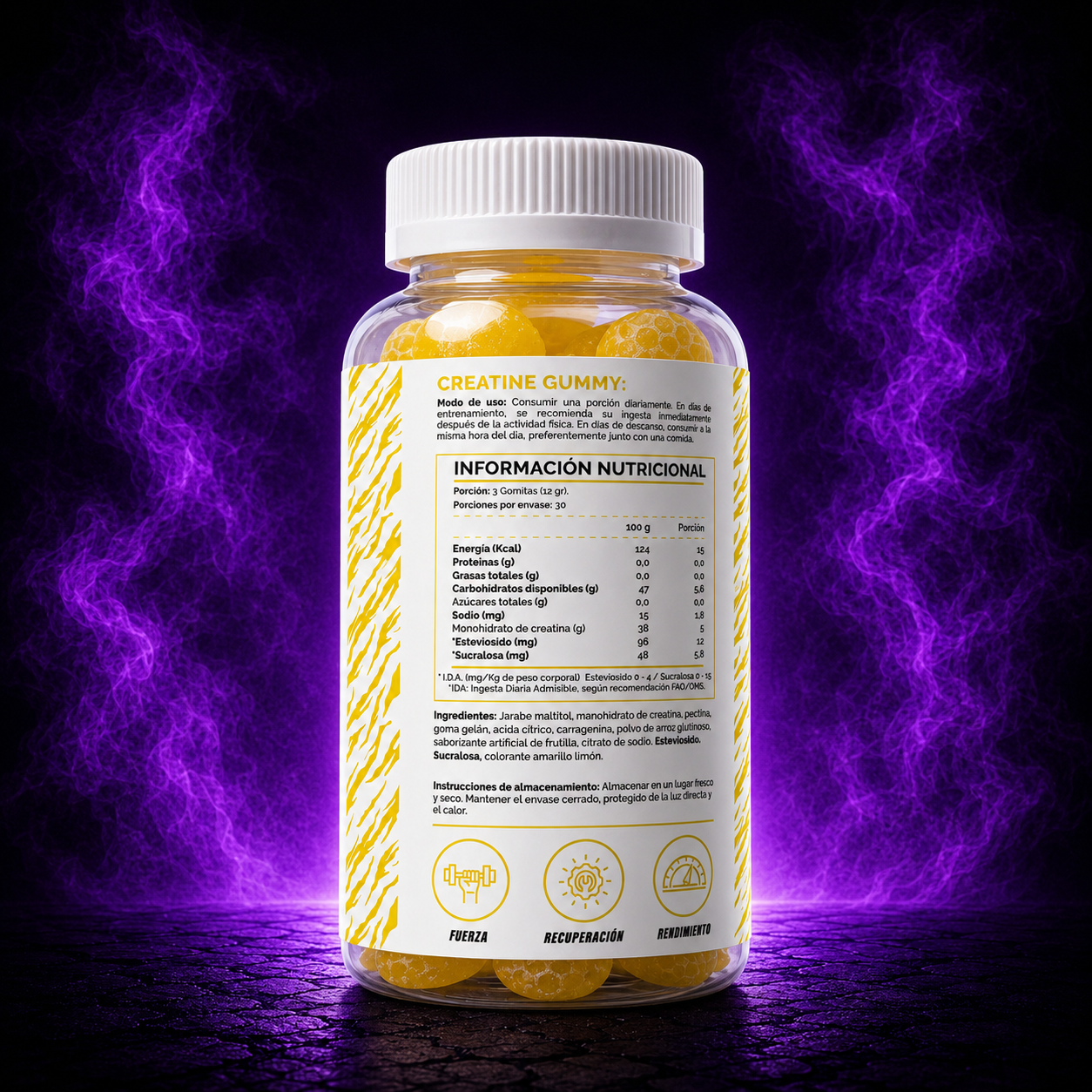 4Active Creatina Gummy Monohidrato | 30 servicios (90 gomitas)