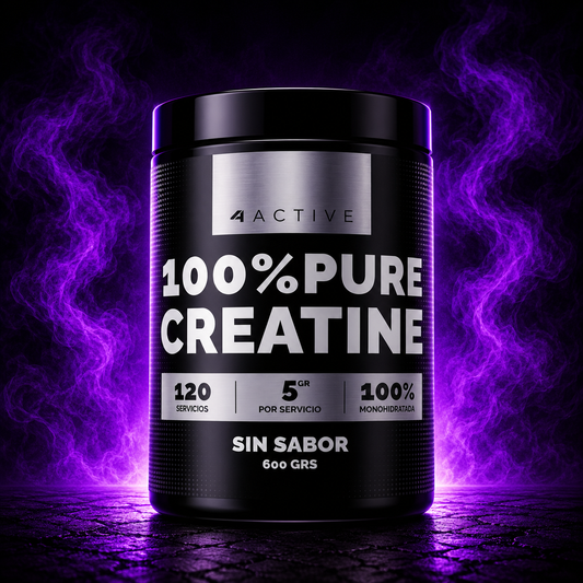 4Active Creatina Monohidrato 100% Pura | 120 Servicios
