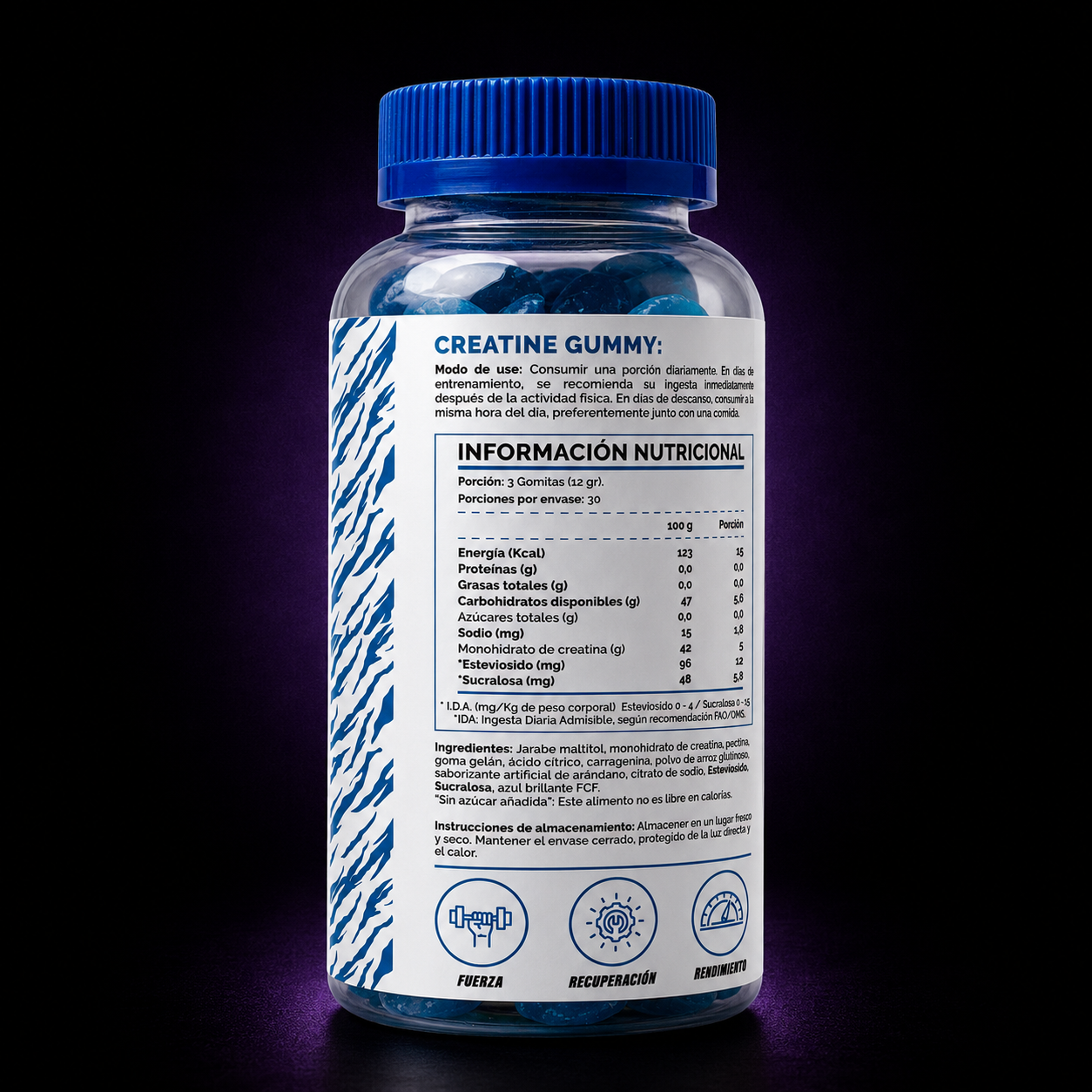 Creatina 4Active Monohidratada Gummies | 30 servicios (90 gomitas)