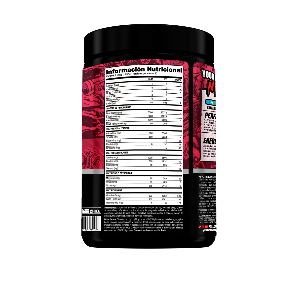 Mr Hyde Nightmare Pre Workout | 30 Servicios
