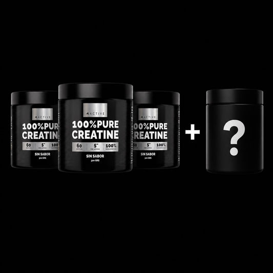Pack 3 Creatinas 4Active Monohidrata 300g c/u | Regalo Sorpresa